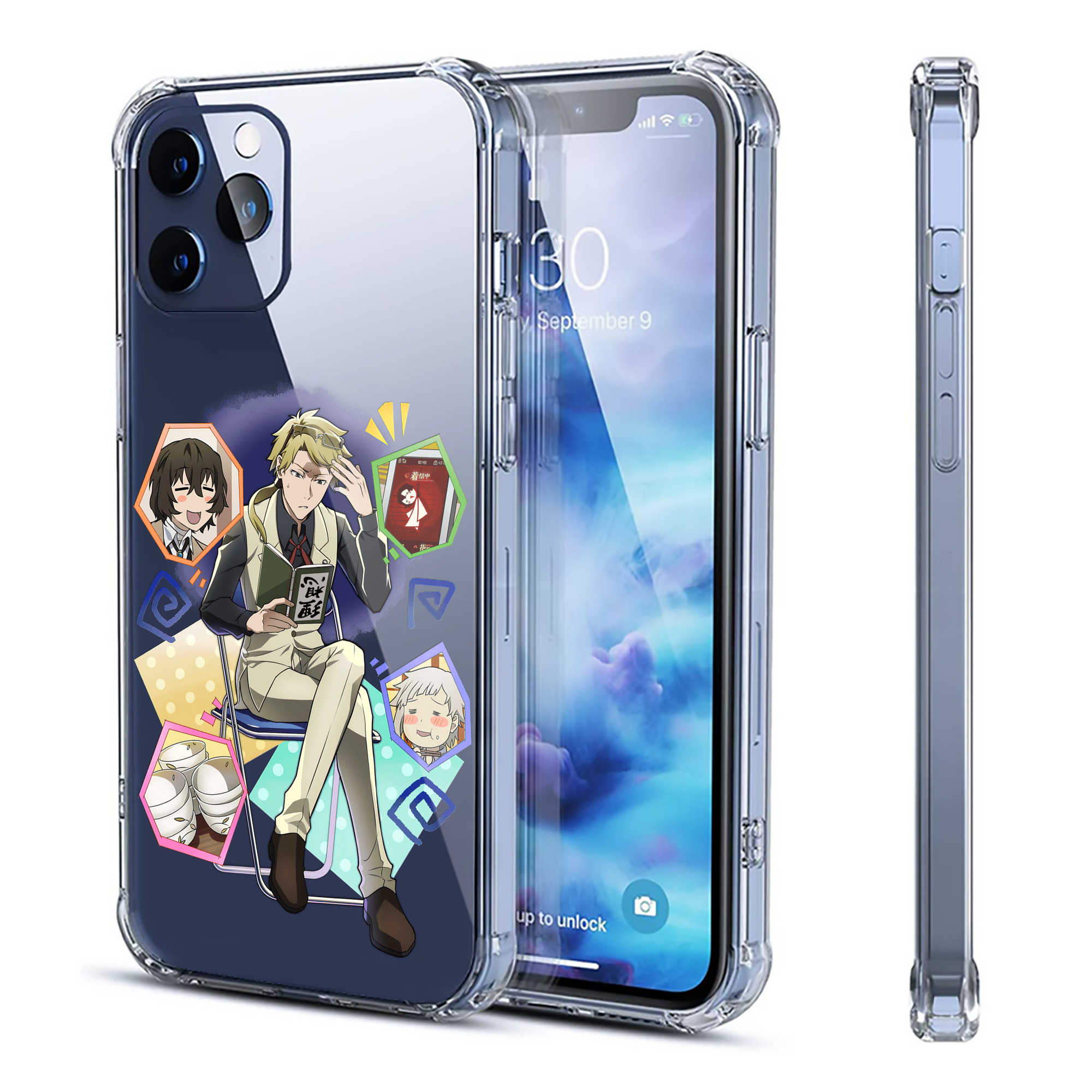 （画像用） 文豪ストレイドッグス Bungo Stray Dogs 【iPhone 12シリーズ対応】透明スマホケース（クリアソフトケース）